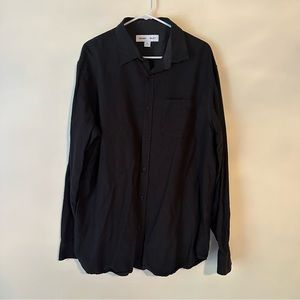 Old Navy Charcoal Plaid Men’s Button Down